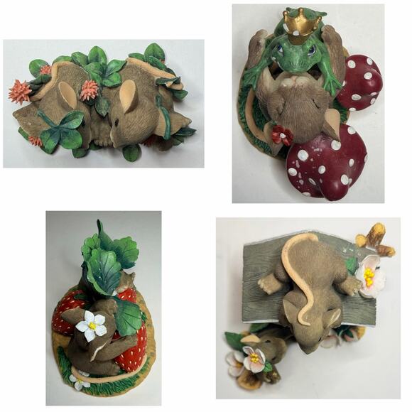 5 Fitz & Floyd Charming Tails Collectible Figurines Mice Collection Mouse Scenes - Picture 11 of 16